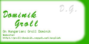 dominik groll business card